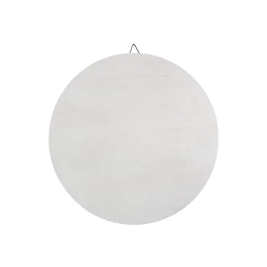 18" Whitewashed Round Plaque by Make Market&reg; {1}