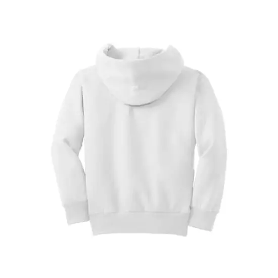 Port & Company&reg; Neutrals Youth Core Fleece Pullover Hooded Sweatshirt White {4}