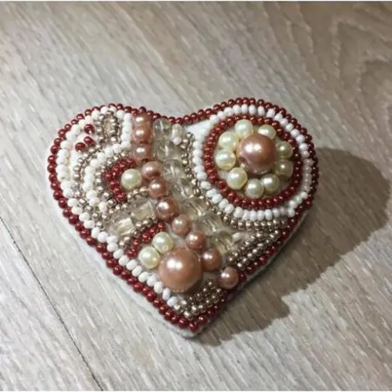 Crystal Art Beadwork Kit For Creating Brooch Set Of Pictures Gingerbread {4}