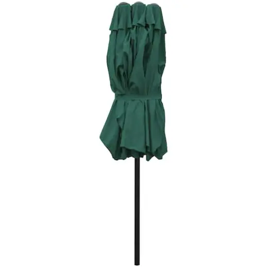 15ft. Outdoor Patio Market Umbrella with Hand Crank Green {5}