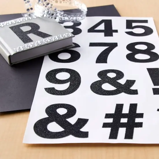 Black Glitter Alphabet Stickers by Recollections&trade; {6}