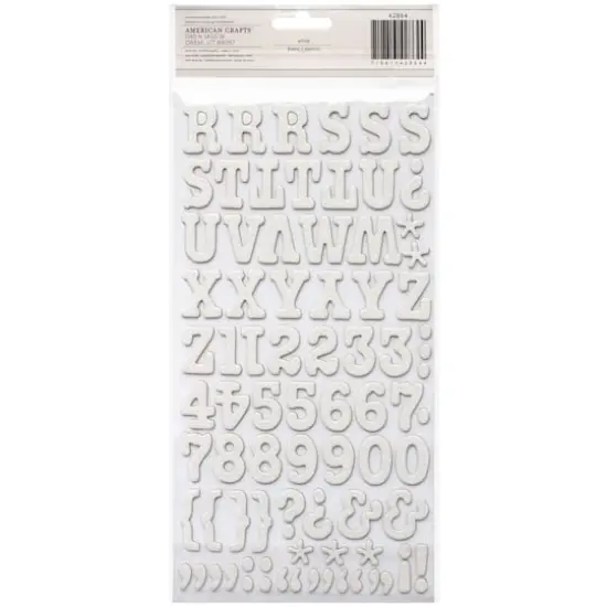 Thickers&trade; White Glitter Roller Rink Chipboard Alphabet Stickers {3}