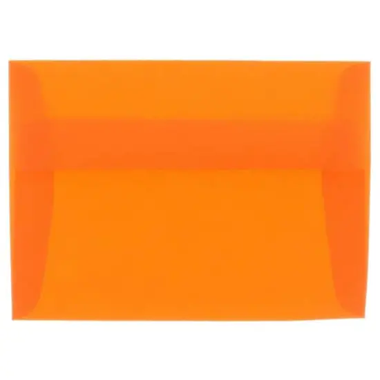 JAM Paper A1 Translucent Vellum Invitation Envelopes, 25ct. Orange {1}