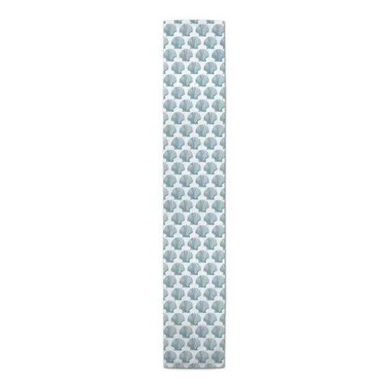 Shells Indoor/Outdoor Table Runner Light Blue Shells {1}