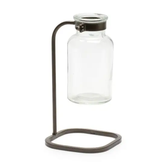 7.5" Bottle Vase in Iron Stand, 4ct. {4}