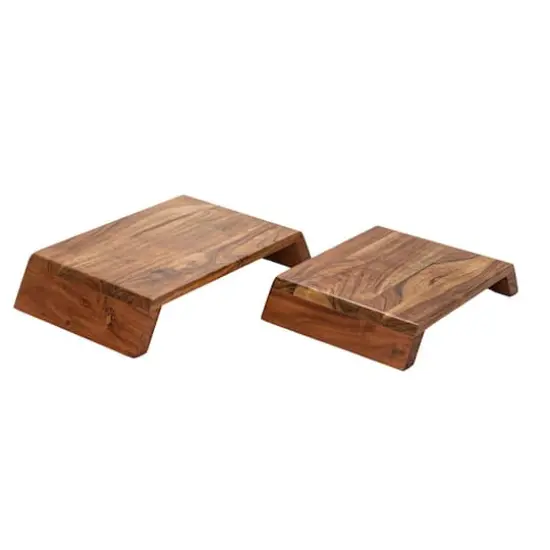 Hello Honey&reg; Natural Acacia Wood Nesting Pedestals Set {1}