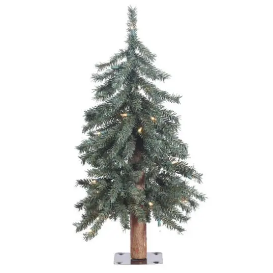 2ft. Pre-Lit Natural Bark Alpine Artificial Christmas Tree, ClearLights {1}