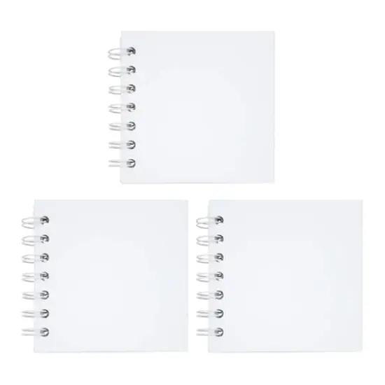 4" x 4" Spiral Bound Scrapbook Albums, 3ct. by Recollections&trade; White {1}
