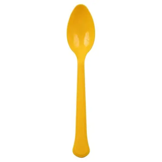 JAM Paper Premium Disposable Plastic Spoons, 48ct. Yellow {3}