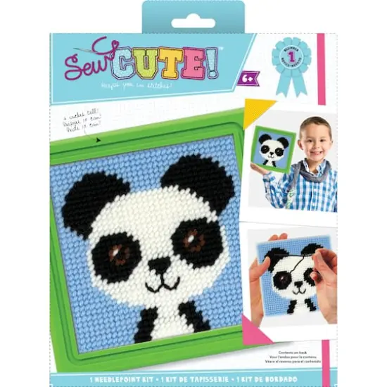 American Crafts&trade; Sew Cute! Paul Panda Needlepoint Kit {1}