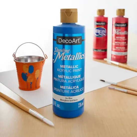 DecoArt&reg; Dazzling Metallics&reg; Acrylic Paint Ice Blue {3}