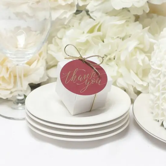 Hortense B. Hewitt Co. Burgundy Thank You Favor Tag {3}