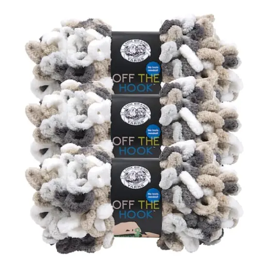 3 Pack Lion Brand&reg; Off The Hook&trade; Yarn Snowy Cosmo {1}