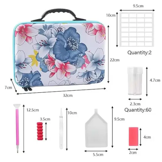 Sparkly Selections Floral Diamond Art Painting Storage Case {3}