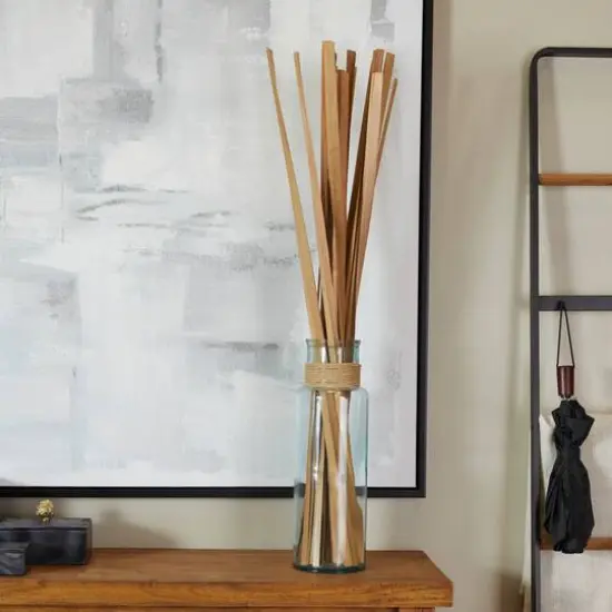 3.5ft. Natural Light Brown Dried Plant Foliage with Slender Stems {8}