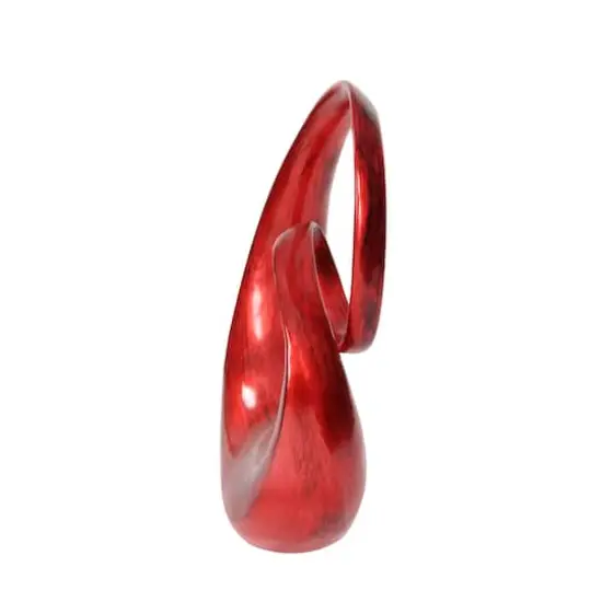 24" Red Swirl Contemporary Sculpture {4}