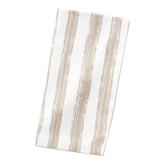 Neutral Easy Stripes Cotton Twill Napkin {3}