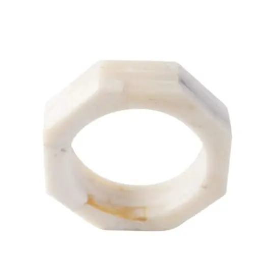 Hello Honey&reg; Cream Octagon Napkin Rings, 4ct. {10}