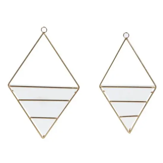 CosmoLiving by Cosmopolitan Set of 2 White Metal Contemporary Planter, 7" x 9" {6}