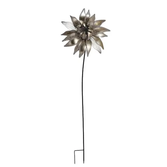 Hello Honey&reg; 52" Brushed Gold Metal Flower Stake {1}