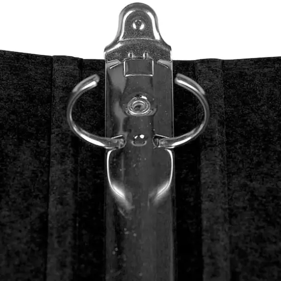 JAM Paper Kraft 1" Black Recycled Plastic 3 Metal Ring Binder {3}