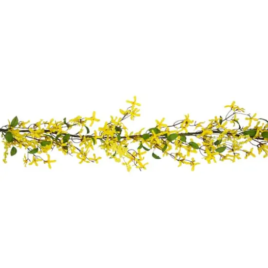 5ft. Yellow Forsythia & Berry Floral Spring Garland {4}
