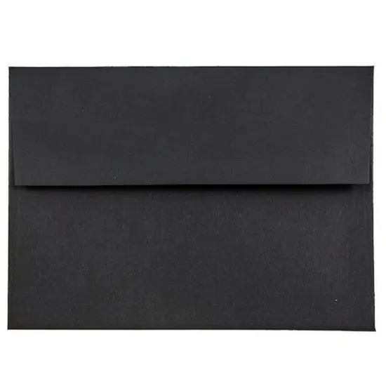 JAM Paper 4.75" x 6.5" Premium Invitation Envelopes, 50ct. Black Linen {1}