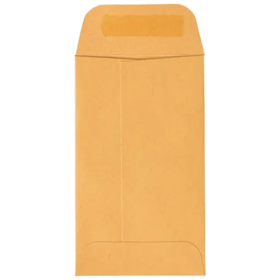 JAM Paper Brown Kraft Manila #4 Coin Business Commercial Envelopes with Peel & Seal Closure {6}