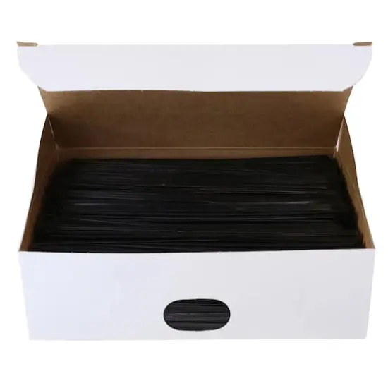 JAM Paper Home Décor Trimmings 6" Plastic Twist Ties, 2,000ct. Black {1}