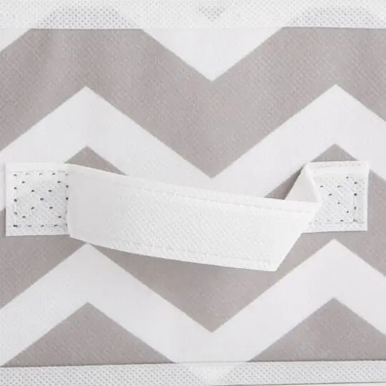 DII&reg; 11" Gray Chevron Square Bin Set, 2ct. {6}