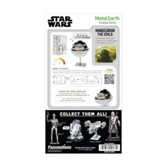 Metal Earth Premium Series ICONX 3D Metal Model Kit - Star Wars The Mandalorian - The Child {4}