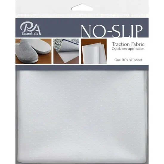 PA Essentials Dotted White No Slip Fabric Sheet, 28'' x 36'' {1}