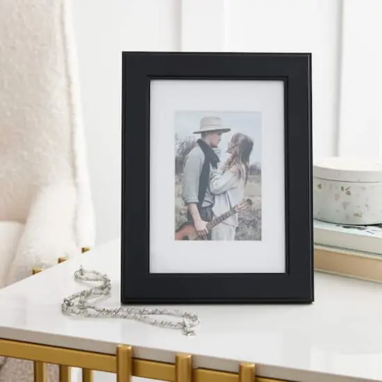 Simply Essentials&trade; Black Flat Frame with Mat by Studio D&eacute;cor&reg; {3}