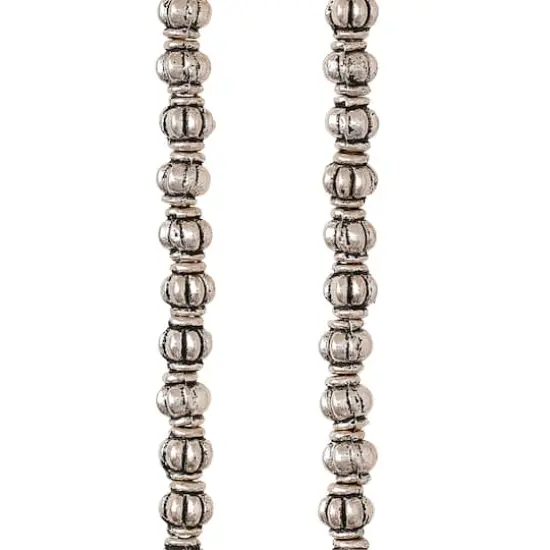 Antique Silver Melon Metal Rondelle Beads, 4mm by Bead Landing&trade; {1}