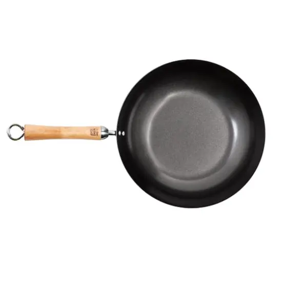 Joyce Chen 12" Carbon Steel Nonstick Stir Fry Pan with Birch Handle {4}