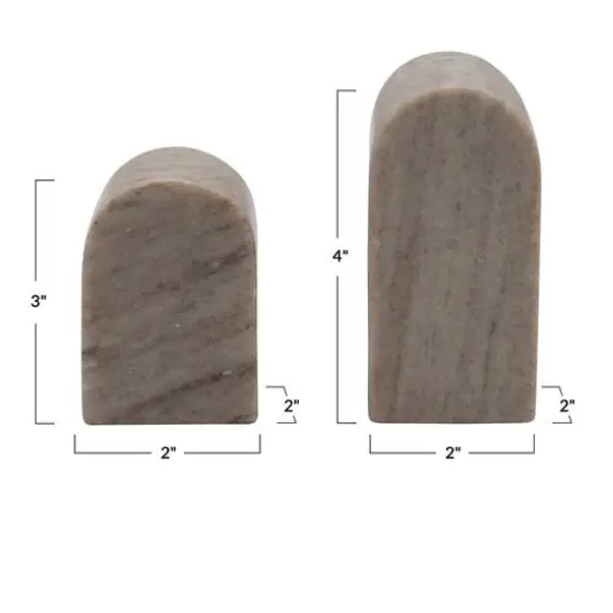 Hello Honey&reg; Contemporary Decorative Marble Office Bookends Set {4}