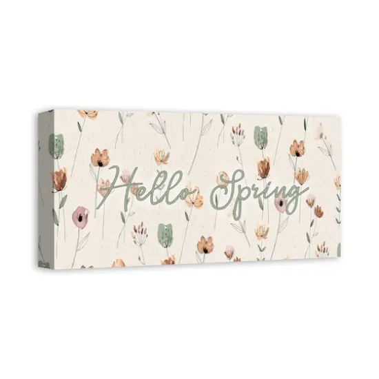 Earthy Botanical Doodles 10" x 20" Canvas Wall Art {3}