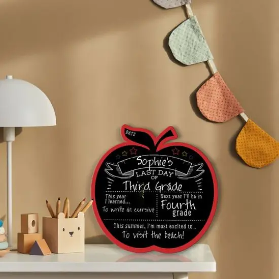 RoomMates Last or First Day of School Double-Sided Apple Chalkboard {3}