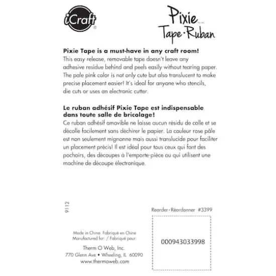 iCraft&reg; Pixie&trade; 1" Removable Adhesive Tape {5}