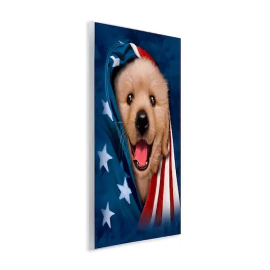 Stupell Industries Puppy & American Flag Wall Plaque Art {4}