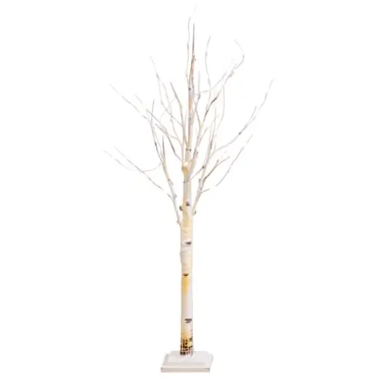 4ft. Pre-Lit Birch Artificial Christmas Tree, Warm White LED Lights {1}