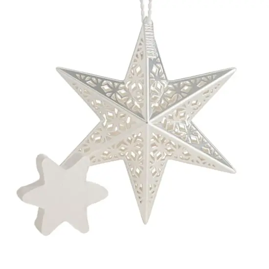 Scentsicles&reg; Metal White Star Decorative Ornament with White Winter Fir Refill {4}