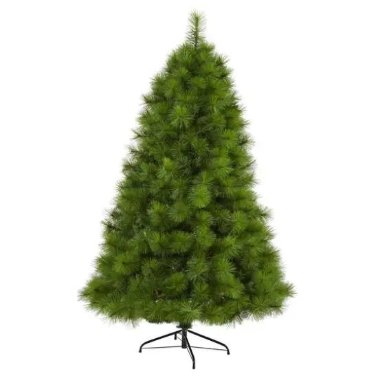 6.5ft. Pre-Lit Green Scotch Pine Artificial Christmas Tree with Clear LED Lights {4}
