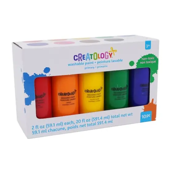 Primary Colors Washable Paint Set by Creatology&trade; {8}