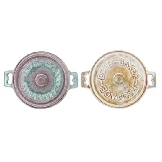 Hello Honey&reg; Stoneware Brie Baker with Lid & Bamboo Spreader Set, 2ct. {3}