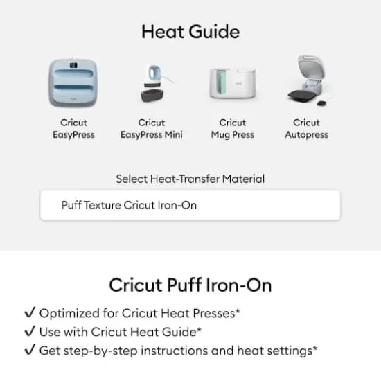 Cricut&reg; Puff Iron-On Heat Transfer Vinyl White {7}