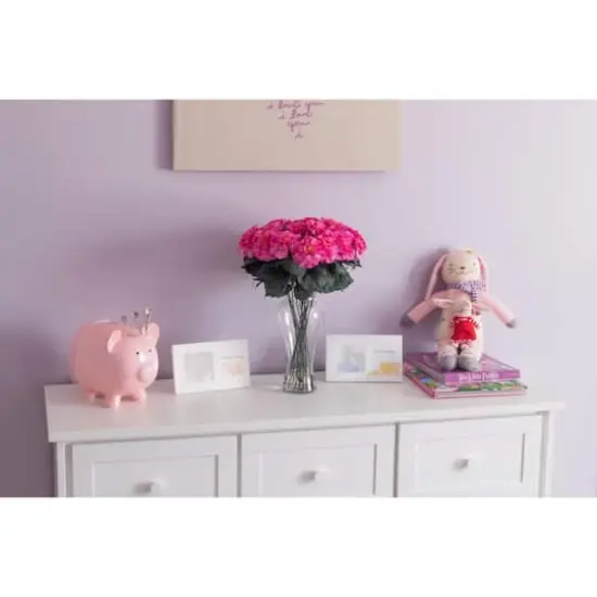 Carnation Arrangement In Vase Dark Pink {6}