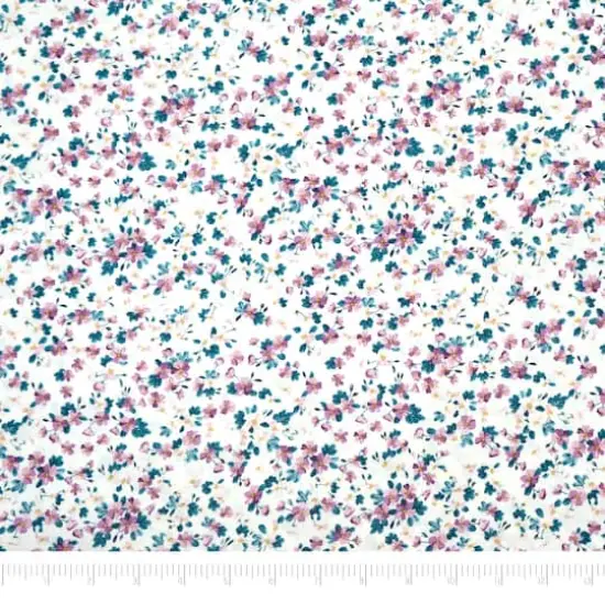 SINGER Violet Floral Cotton Fabric Bundle {5}