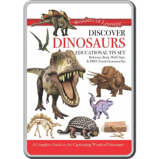 Wonders of Learning Discover Dinosaurs Educational Tin Set {1}