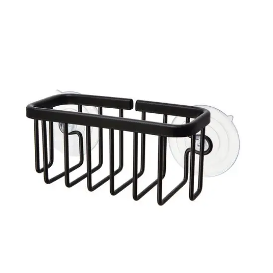 SunnyPoint 6" NeverRust Kitchen Sink Suction Holder Black {1}